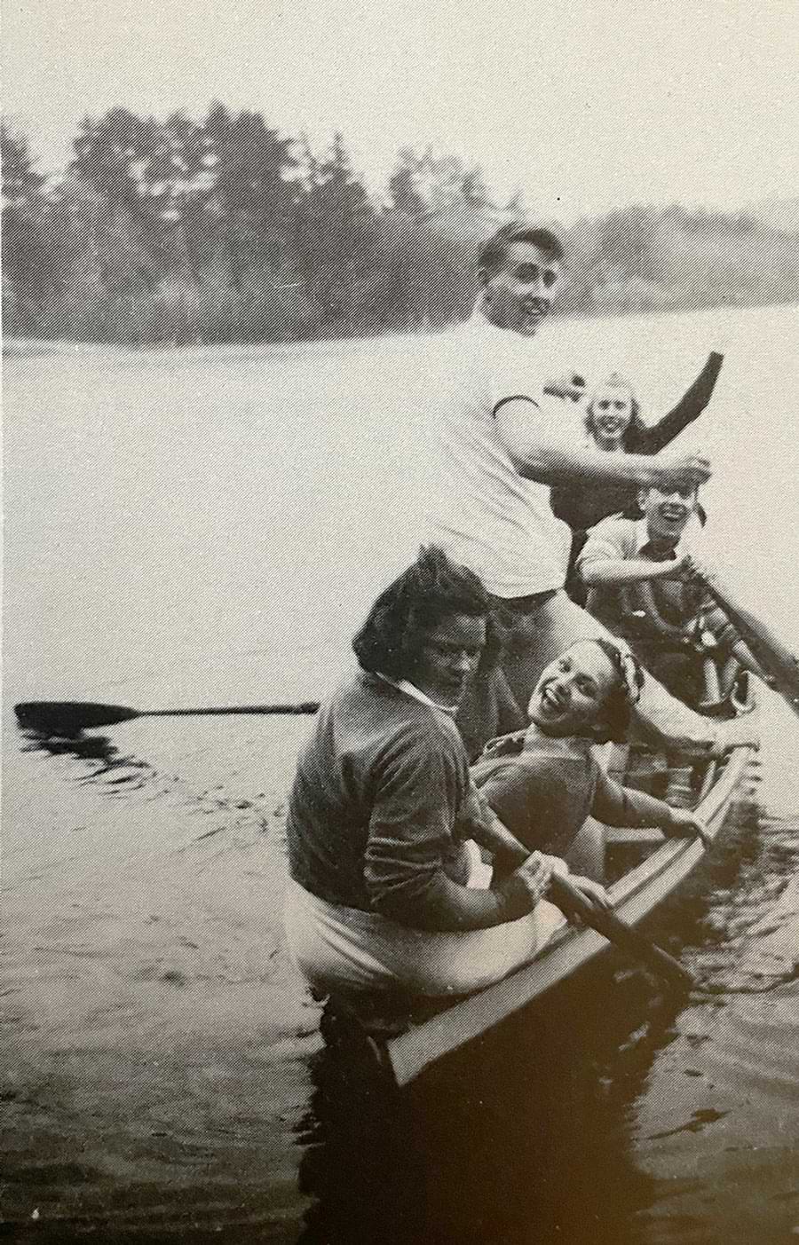Plymouth students canoeing