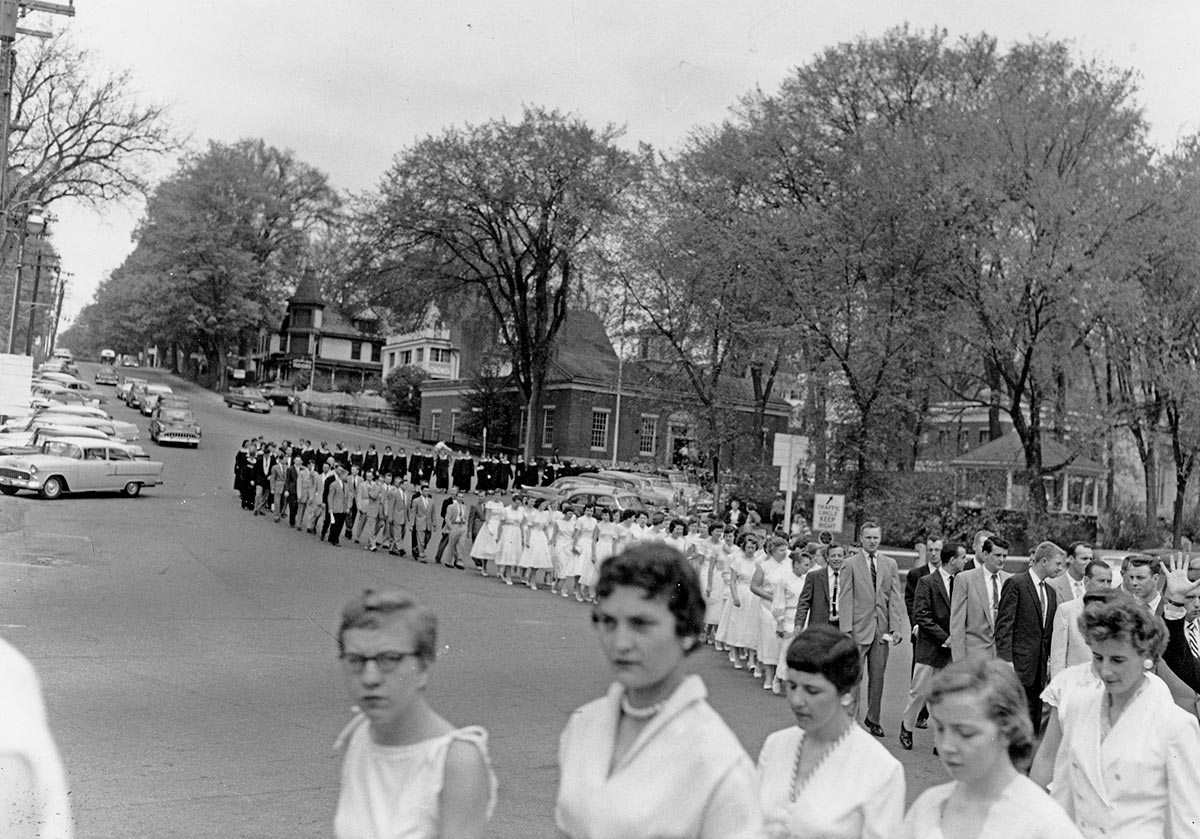 1956 Photograph of Procession