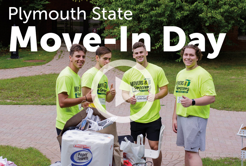 screen grab of a Plymouth State Move-In-Day video