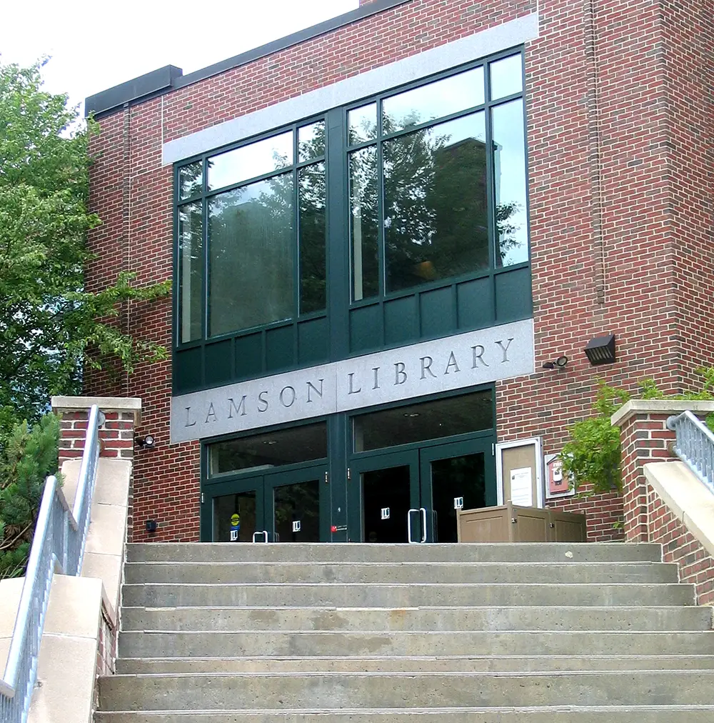 front of the Lamson Library